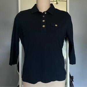 Talbots 3/4 Length Sleeve Button-Up Shirt Size Small, Petite